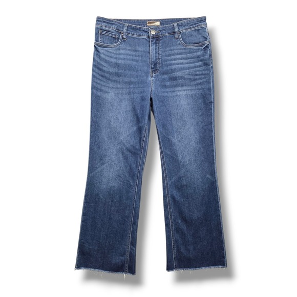 Kut from the Kloth Denim - Kut from the Kloth Kelsey Jeans Womens 14 Fab Ab Ankle Flare High Rise Fray Hem